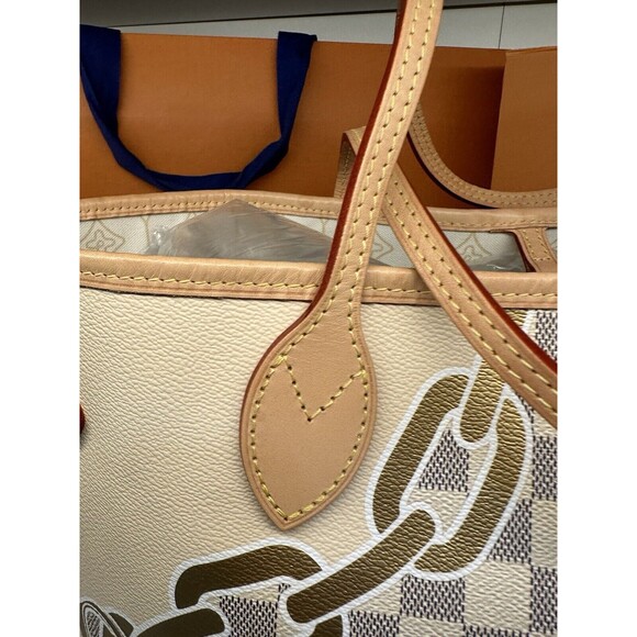 NIB Louis Vuitton Neverfull MM Nautical Azur N40471 💯% Authentic 🏅 - Picture 9 of 16